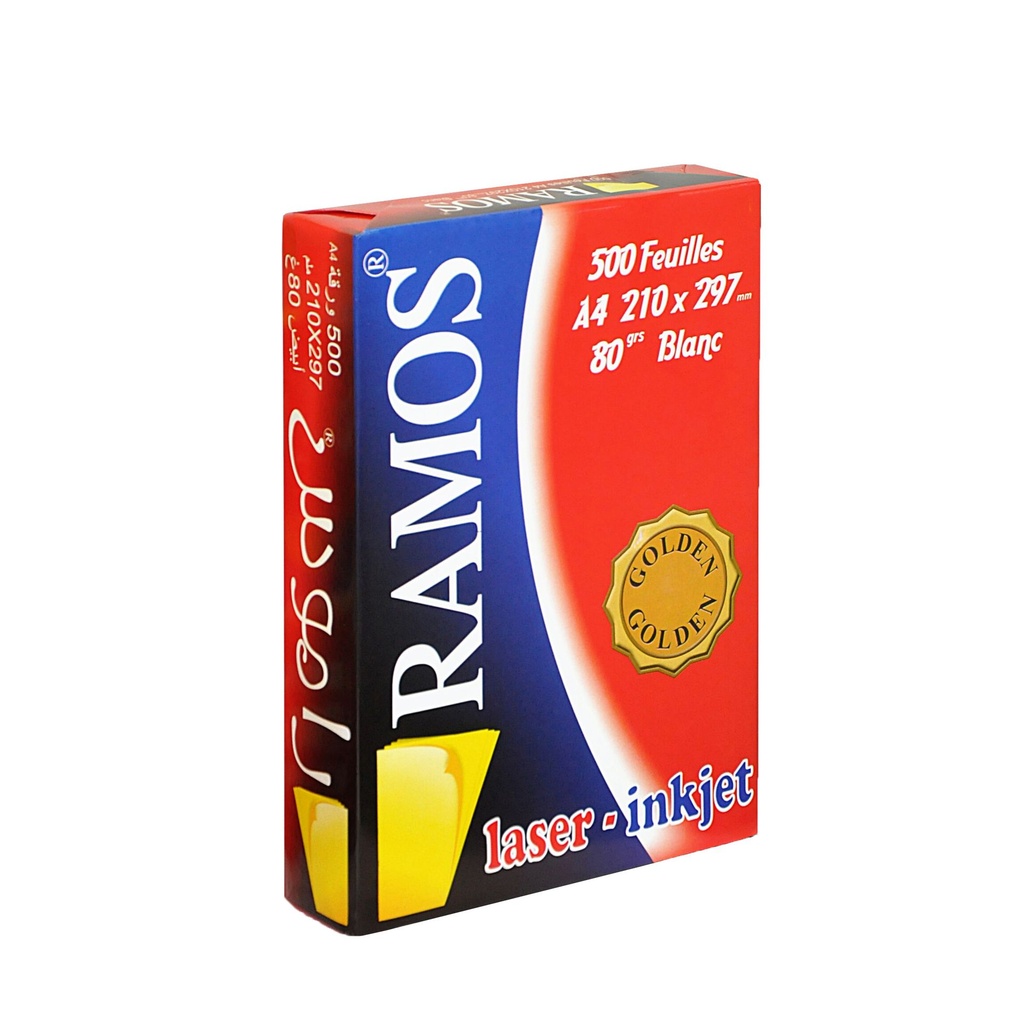 Rame de papier RAMOS Golden A4 80g 500 Feuilles